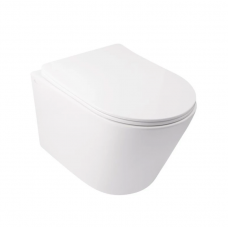 Унітаз підвісний Qtap Swan безобідковий Ultra Quiet з сидінням Soft-close QT16335179W Унітаз підвісний Qtap Swan безобідковий Ultra Quiet з сидінням Soft-close QT16335179W